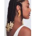 European and American hip-hop African dirty braid buckle braided accessories large hole wooden bead Bohemian headwear ethnic style hair accessories