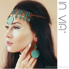 Vintage ethnic style dance Bohemian hair accessories forehead chain classical headdress ancient collar accessories invia