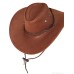 Mlad vintage western cowboy hat ethnic style mountain climbing brown wide-brimmed camping outdoor travel knight hat