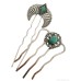 Vintage Bohemian style accessory imitation turquoise hair comb hairpin hairpin ethnic style hair fork headwear