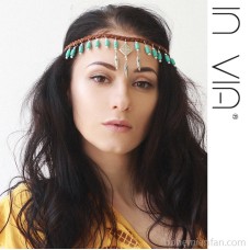 Invia ethnic headdress original Bohemian forehead chain travel hair accessories tassel ancient style feather jewelry