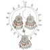 Bohemian ethnic style retro tassel large round earrings forehead chain brow pendant jewelry set invia