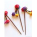 Colorful solid wood hairpin female bun retro Thai-style Yunnan ethnic style holiday travel photography headwear