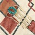 Vintage Bohemian style accessory imitation turquoise hair comb hairpin hairpin ethnic style hair fork headwear