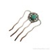 Vintage Bohemian style accessory imitation turquoise hair comb hairpin hairpin ethnic style hair fork headwear