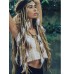 Bohemian ethnic dance tribal retro style feather headband vacation headwear female primitive performance exaggerated invia