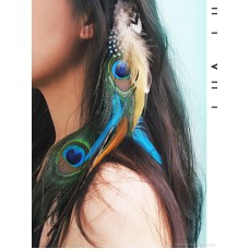 Peacock feather ethnic headwear Bohemian desert hair accessories tourism female beach headband Indian tribe