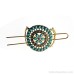 Invia retro ethnic bohemian style hairpin European and American imitation turquoise flower ancient style headwear bun hairpin