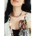 Invia retro ethnic Tibetan necklace female clavicle chain imitation dzi bead hand-woven trade Nepal forehead bracelet