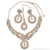 Golden luxurious diamond-studded Indian style jewelry set clavicle necklace female forehead brow pendant earrings court belly dance