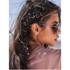 Dirty braid buckle metal ring braided ring hip-hop small braid buckle hair accessories cool punk Deng Ziqi same style