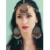 Bohemian ethnic style retro tassel large round earrings forehead chain brow pendant jewelry set invia