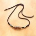 Invia retro ethnic Tibetan necklace female clavicle chain imitation dzi bead hand-woven trade Nepal forehead bracelet