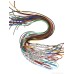 Milad ethnic style braided colored rope dirty braid hair tie Bohemian style hair accessories