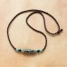 Invia retro ethnic Tibetan necklace female clavicle chain imitation dzi bead hand-woven trade Nepal forehead bracelet