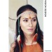 Bohemian headwear eyebrow pendant forehead decoration colorful feather hairband Tibetan ethnic style jewelry vacation invia