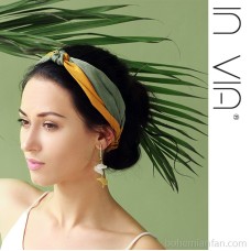 Yellow-green seaside vacation headband female internet celebrity wash face hairband Bohemian literary retro versatile