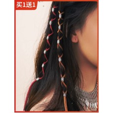 Milad ethnic style braided colored rope dirty braid hair tie Bohemian style hair accessories