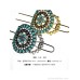 Invia retro ethnic bohemian style hairpin European and American imitation turquoise flower ancient style headwear bun hairpin