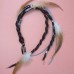 Bohemian ethnic style dirty braided headband Tibetan wig hair accessories braided feather invia vacation