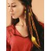 Bohemian ethnic style dirty braided headband Tibetan wig hair accessories braided feather invia vacation