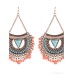 Colorful Bohemian earrings exaggerated large earrings Indian jewelry ethnic style earrings 925 pure silver needle vacation