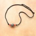 Invia retro ethnic Tibetan necklace female clavicle chain imitation dzi bead hand-woven trade Nepal forehead bracelet