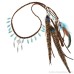 Invia ethnic headdress original Bohemian forehead chain travel hair accessories tassel ancient style feather jewelry