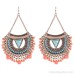 Colorful Bohemian earrings exaggerated large earrings Indian jewelry ethnic style earrings 925 pure silver needle vacation