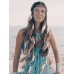 Bohemian ethnic dance tribal retro style feather headband vacation headwear female primitive performance exaggerated invia