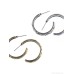 Retro silver earrings 2023 new style simple and cold wind versatile small ear circle men and women hippie ear jewelry