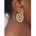 Circle earrings for women 2023 new style trendy European and American style hippie unique personality gold mandala spiral ear cuff earrings