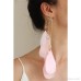 Fairy ear hanging feather earrings 2023 new trend female temperament super long without ear hole earrings exaggerated bohemian