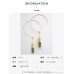 High-end new Chinese-style earrings ethnic style green jade plated with 14k gold sand earrings invia original design