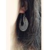 Vintage silver ethnic earrings, round circle female 925 silver needle Tibetan jewelry, ear circle bohemian style ear jewelry