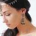 Exotic Indian earrings, retro Bohemian ethnic style earrings for women, medium and long tassel