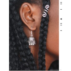 Ethnic style earrings Indian jewelry retro earrings female 925 sterling silver needle earrings simple and small Bohemian