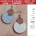 Lightweight! Blue Bohemian style jewelry wooden painted earrings for women 925 silver needle without ear holes ear clip seaside vacation