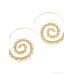 Circle earrings for women 2023 new style trendy European and American style hippie unique personality gold mandala spiral ear cuff earrings