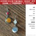 Tibetan-style Nepalese imitation amber earrings female autumn and winter plated 925 silver retro ethnic minority earrings jade