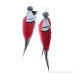 Invia Bohemian red feather tassel earrings for women long S925 silver needle earrings autumn and winter ethnic style