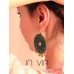 Retro Indian Bohemian jewelry tassel exaggerated 925 sterling silver needle earrings female ethnic style large round earrings