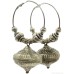 Emphasis! Moroccan retro old silver jewelry ethnic style Indian exotic ear pendant large circle bohemian earrings invia