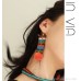 Invia Tibetan ethnic style jewelry Nepal handmade colorful long wool ball earrings literary autumn and winter retro