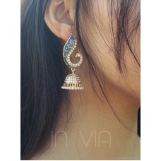 Indian style jewelry women's earrings ethnic style earrings jewelry earrings temperament personality long jhumki lantern pendant dance