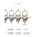 Drop-shaped feather leaf tassel earrings 2023 new style trendy earrings for women temperament European and American Bohemian style