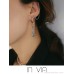 Hip-hop earrings hypoallergenic stainless steel earrings for men and women double ear holes ear bone clip integrated ear chain Korean and Japanese earrings