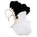 Wedding dress earrings white black feather earrings 2023 new style super fairy ear hanging earrings without ear holes ear clip performance