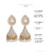 Wedding ear jewelry Indian jewelry women's earrings retro luxury court water drop white pearl bride ear studs ear pendant