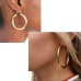 Méladebao stainless steel gold round hoop earrings European and American exaggerated high fashion circle earrings for women